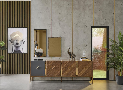 Sideboard Kommode Luxus Schränke Kommoden Wohnzimmer Holz Braun Möbel